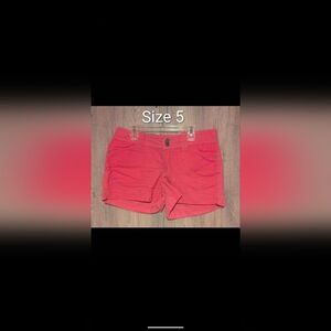 High-Rise Coral Pink Women's Shorts - Size 5
